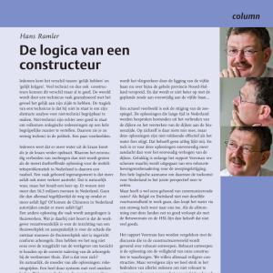 Column Hans Ramler - De logica van een constructeur
