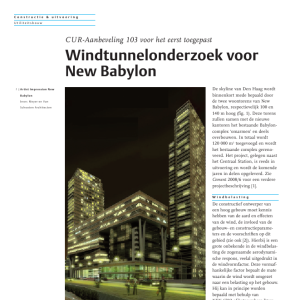 Windtunnelonderzoek voor New Babylon