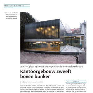Kantoorgebouw zweeft boven bunker