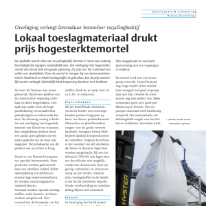 Lokaal toeslagmateriaal drukt prijs hogesterktemortel