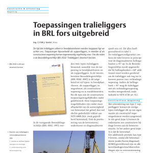 Toepassingen tralieliggers in BRL fors uitgebreid