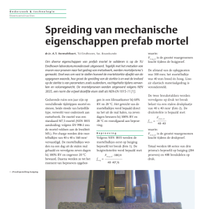 Spreiding mechanische eigenschappen prefab mortel