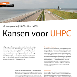 Ontwerpwedstrijd B2(80+50)-schuif - Kansen voor UHPC