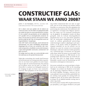 Constructief glas - waar staan we anno 2008