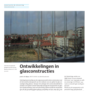 Ontwikkeilngen in glasconstructies