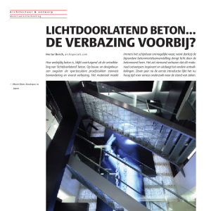 Lichtdoorlatend beton - de verbazing voorbij