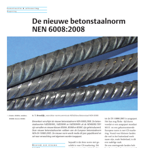 De nieuwste betonstaalnorm NEN 6008-2008