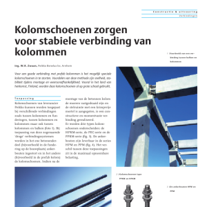 Kolomschoenen - stabiele verbinding van kolommen