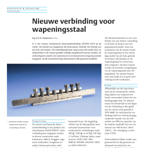 Nieuwe verbinding voor wapeningsstaal