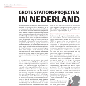 Grote stationsprojecten in Nederland