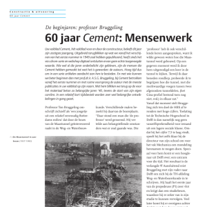 60 jaar Cement - professor Bruggeling