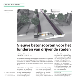 nieuwe verbeterde pdf volgt -  Nieuwe betonsoorten voor funderen drijvende steden