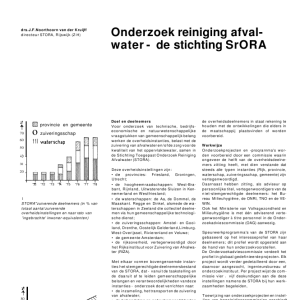 Onderzoek reiniging afvalwater - de stichting STORA