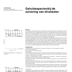 Geluidaspecten bij de zuivering van afvalwater