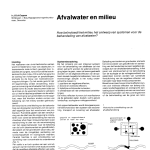 Afvalwater en milieu