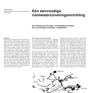Een eenvoudige rioolwaterzuiveringsinrichting