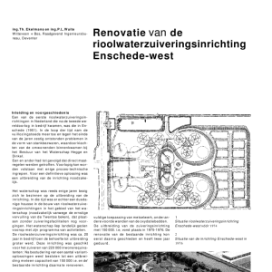 Renovatie van de rioolwaterzuiveringsinrichting Ensch