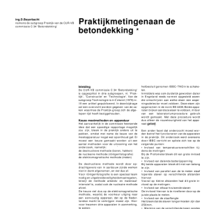Praktijkmetingen aan de betondekking