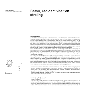 Beton, radioactiviteit en straling
