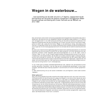 Wegen in de waterbouw