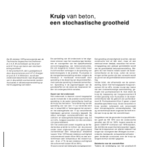 Kruip van beton, een stochastische grootheid