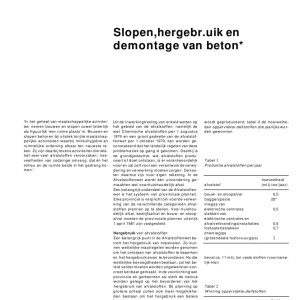 Slopen, hergebruik en demontage van beton