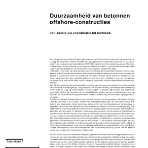 Duurzaamheid van betonnen offshore-constructies