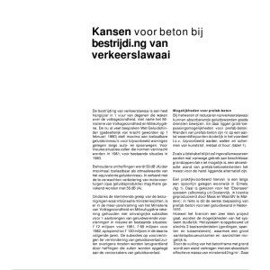 Kansen voor beton bij bestrijding verkeerslawaai