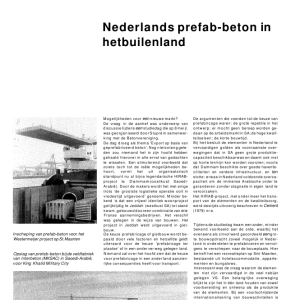 Nederlands prefab-beton in het buitenland