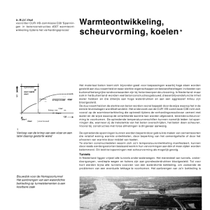 Warmteontwikkeling, scheurvorming, koelen