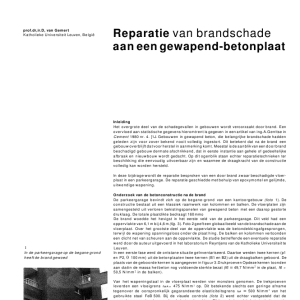 Reparatie van brandschade aan een gewapend-betonplaat