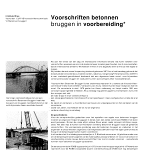 Voorschriften betonnen bruggen in voorbereiding