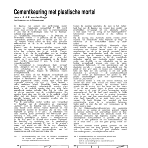 Cementkeuring met plastische mortel