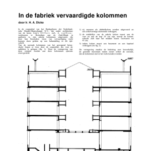 In de fabriek vervaardigde kolommen
