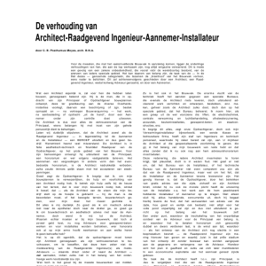 De verhouding van architect-raadgevend ingenieur-aannemer-installateur