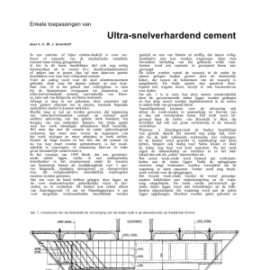 Enkele toepassingen van ultra-snelverhardend cement