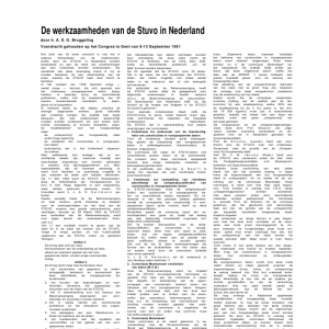 De werkzaamheden van de Stuvo in Nederland
