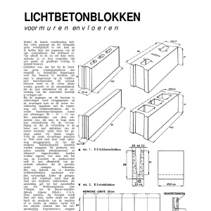 Lichtbetonblokken voor muren en vloeren