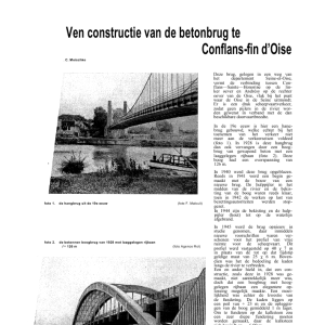 Bouw en constructie van de betonbrug te Conflans-fin d'Oise