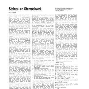 Steiger- en stempelwerk