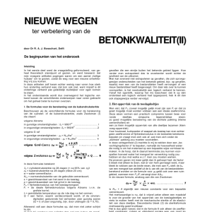 Nieuwe wegen ter verbetering van de betonkwaliteit (II)