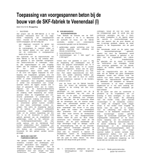 Toepassing van voorgespannen beton bij de bouw van de SKF-fabriek te Veenendaal (I)