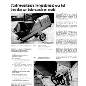 Continu-werkende mengautomaat voor het bereiden van betonspecie en mortel