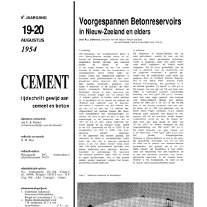Voorgespannen betonreservoirs in Nieuw-Zeeland en elders