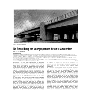 De Amstelbrug van voorgespannen beton te Amsterdam