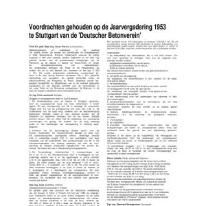 Voordrachten gehouden op de Jaarvergadering  te Stuttgart van de 'Deutscher Betonverein'
