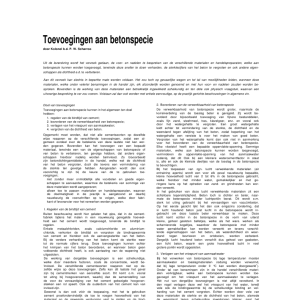 Toevoegingen aan betonspecie