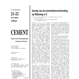Aanleg van de cementbetonverharding op Rijksweg nr 2