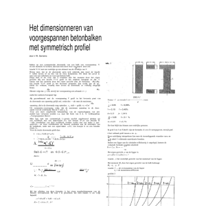 Het dimensioneren van voorgespannen betonbalken met symmetrisch profiel