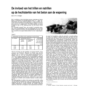 De invloed van het trillen en natrillen op de hechtsterkte van het beton aan de wapening
